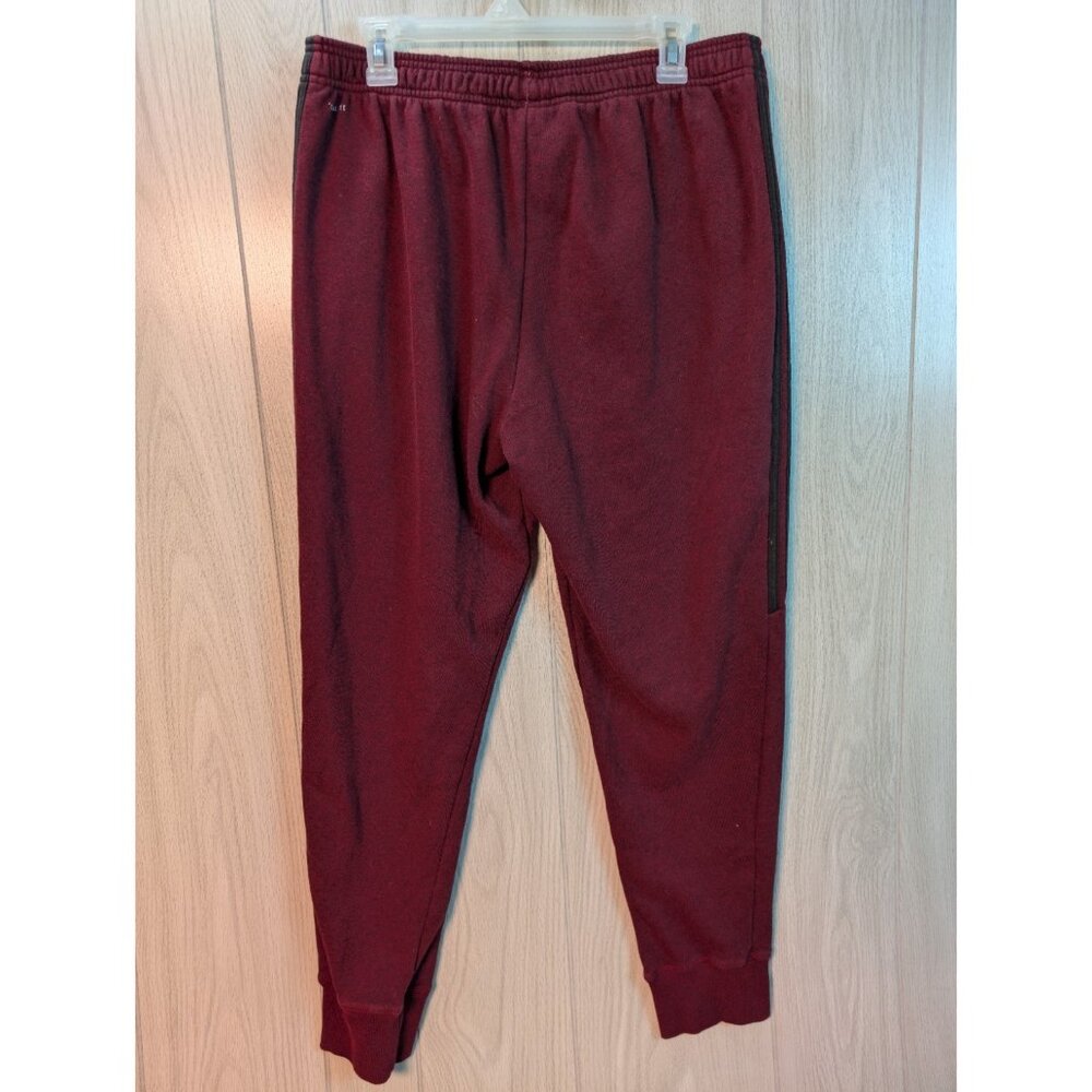 Adidas Pants Mens XL Red Track Warm Up Zip Jogger Drawstring Sweatpants Gym Run - Picture 4 of 10